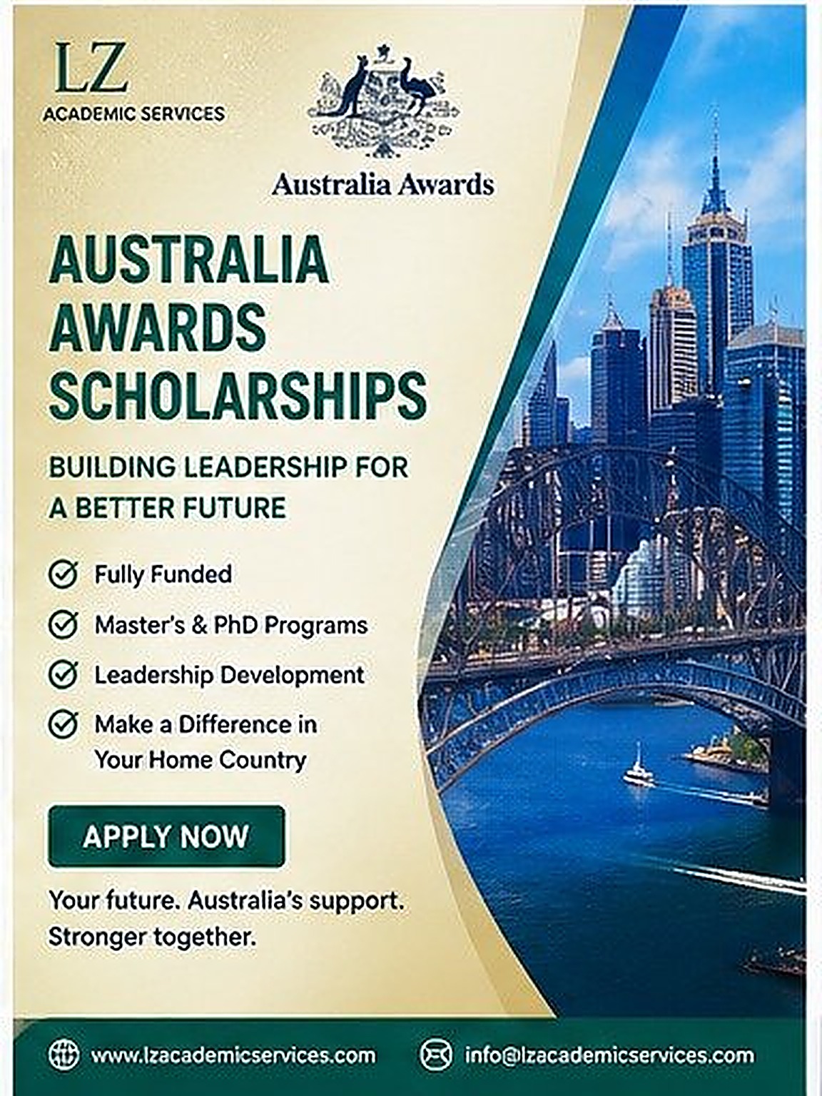 Australia Awards Scholarships flyer